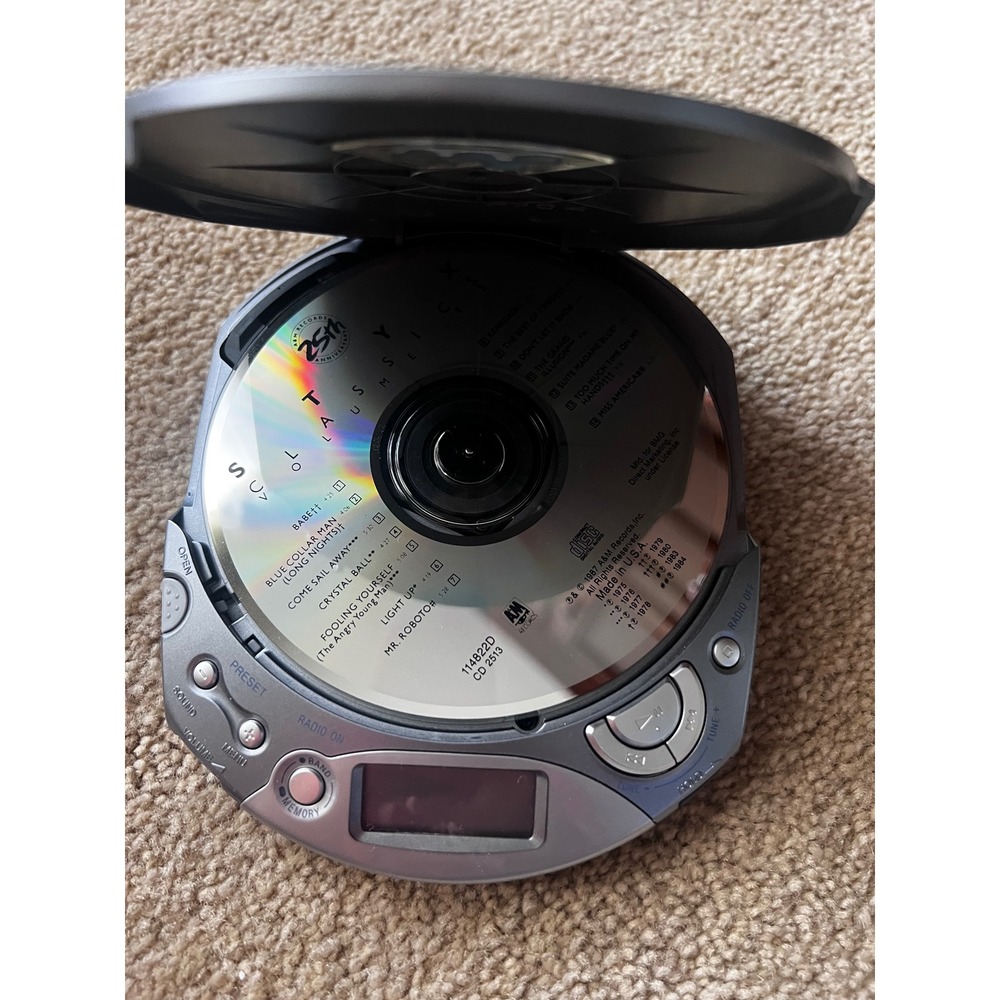 Sony Walkman D-F20 Portable CD Player FM AM Digital Radio ESPMAX Metallic Grey - Picture 3 of 5